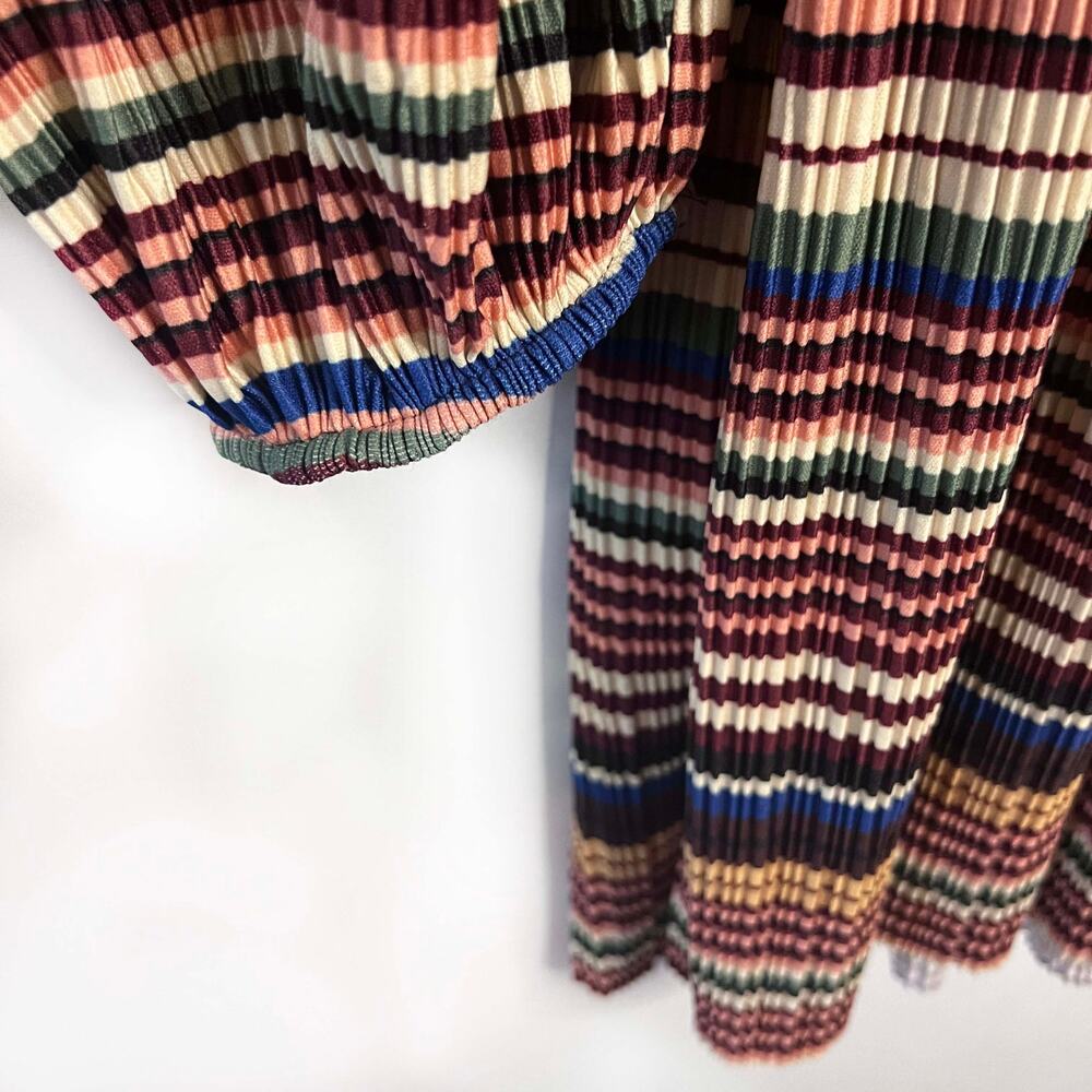 ZARA Micro Pleated Dress Size Medium - Picture 4 of 11